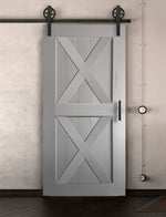 Schiebetüre Außenbereich in Scheunentor Optik Modell Double X - Farmhouse Barn Door rustikal