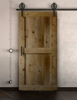 Schiebetür in Scheunentor Optik Modell Easy- Farmhouse Barn Door rustikal nach rechts öffnend / Muster nur Vorderseite / Eiche natur
