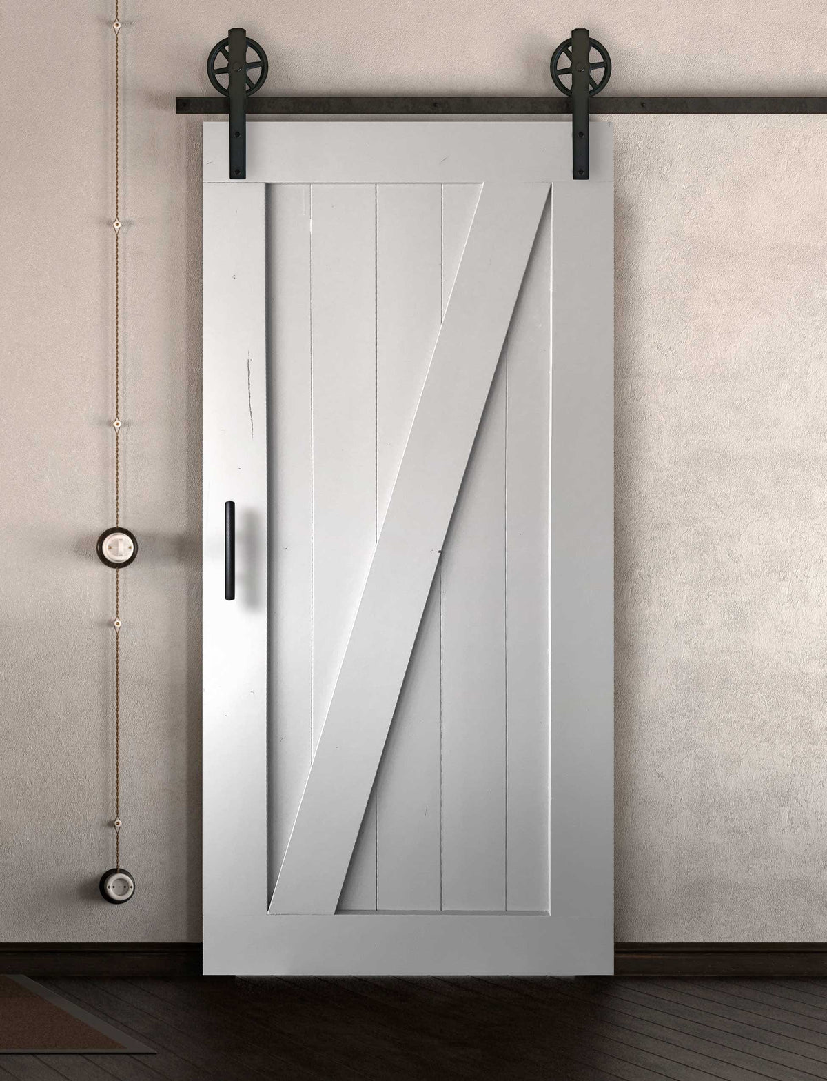 Schiebetüre Außenbereich in Scheunentor Optik Modell Elegance - Farmhouse Barn Door rustikal