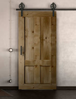 Schiebetür in Scheunentor Optik Modell Farmhouse - Farmhouse Barn Door rustikal nach rechts öffnend / Muster nur Vorderseite / Eiche natur