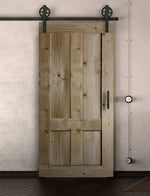 Schiebetür in Scheunentor Optik Modell Farmhouse - Farmhouse Barn Door rustikal nach links öffnend / Muster nur Vorderseite / natur geölt
