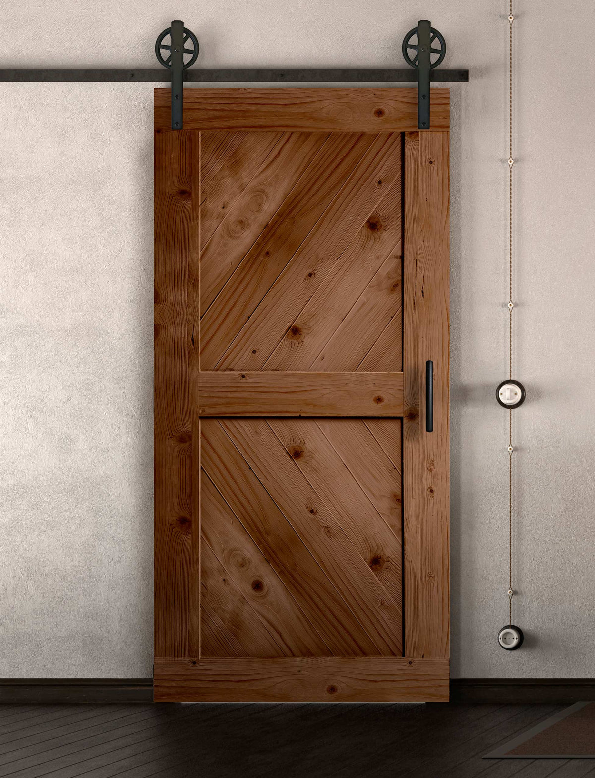 Schiebetür in Scheunentor Optik Modell Sloping - Farmhouse Barn Door rustikal