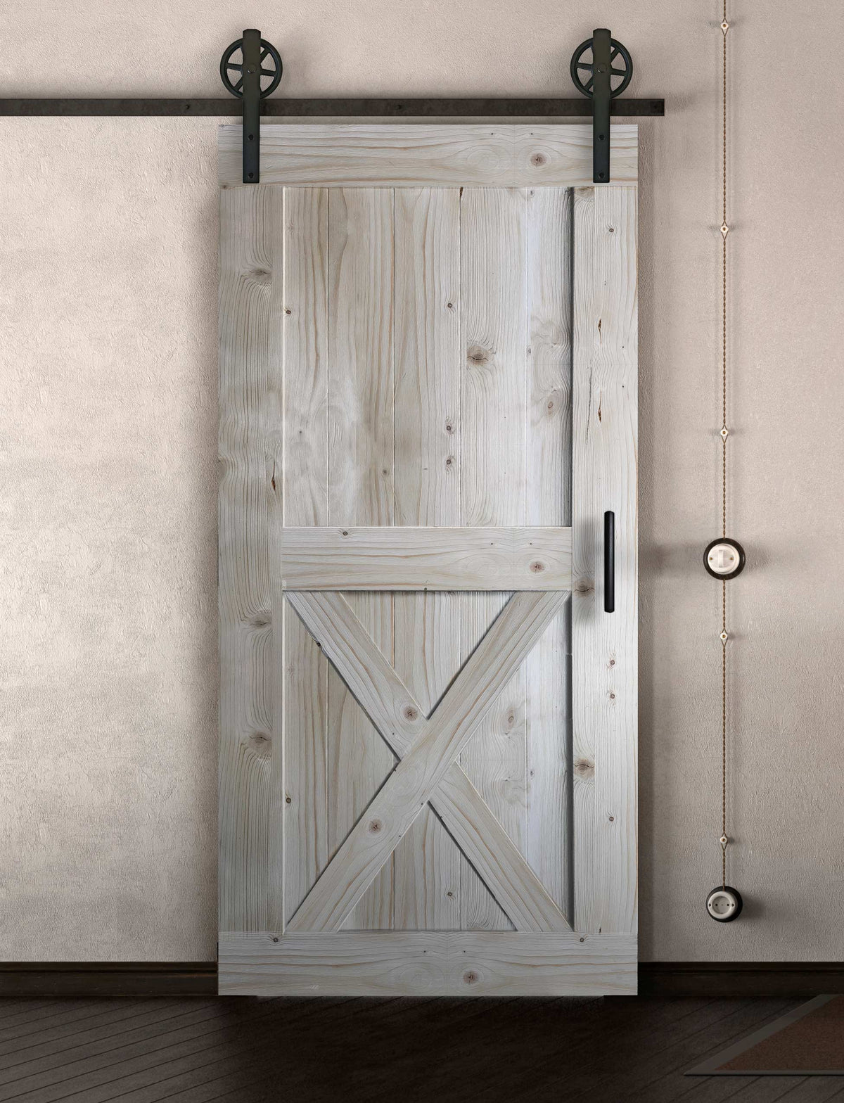 Schiebetür in Scheunentor Optik Modell X - Farmhouse Barn Door rustikal