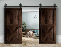 Doppelschiebetür in Scheunentor-Optik Modell X - Farmhouse Barn Door rustikal