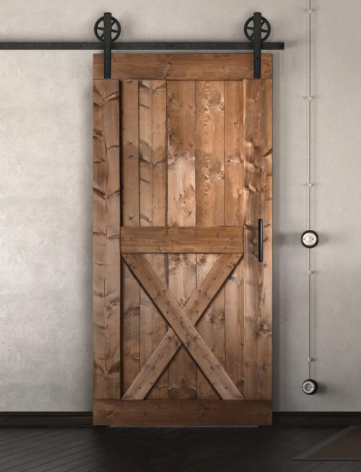 Schiebetür in Scheunentor Optik Modell X - Farmhouse Barn Door rustikal -  online kaufen