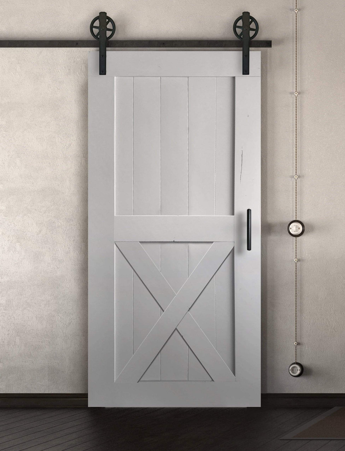 Schiebetür in Scheunentor Optik Modell X - Farmhouse Barn Door rustikal -  online kaufen