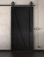 Schiebetür in Scheunentor-Optik Z Strebe - Farmhouse Barn Door rustikal - in verschiedenen Farben schwarz matt / nach links öffnend