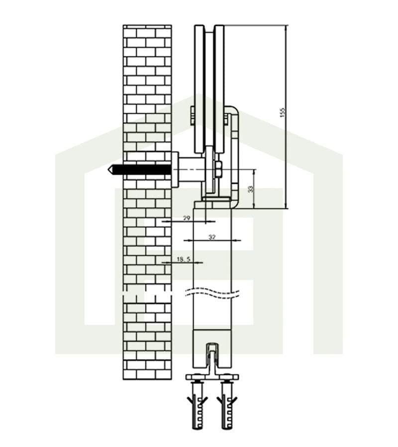 Stahl-Schiebetür SLIMLINE 8 Glaseinteilungen