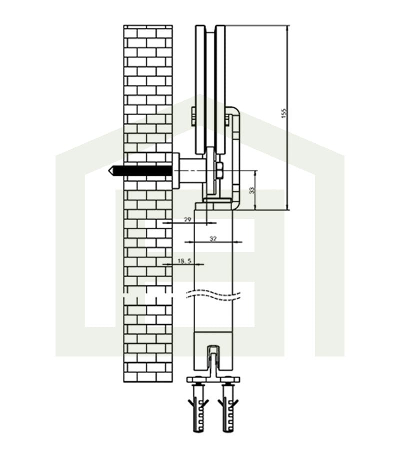 Doppel Lofttüre Stahl-Glas-Schiebetüre Modell Clara - Industrial Loft Style